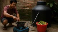 Ilustrasi Penggunaan Kompor Biogas Ilustrasi Penggunaan Kompor Biogas