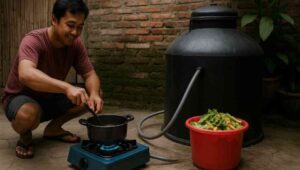 Ilustrasi Penggunaan Kompor Biogas