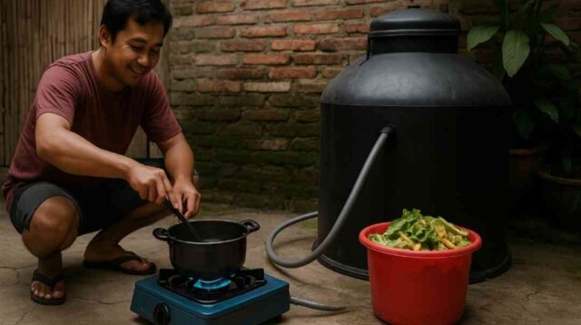 Ilustrasi Penggunaan Kompor Biogas